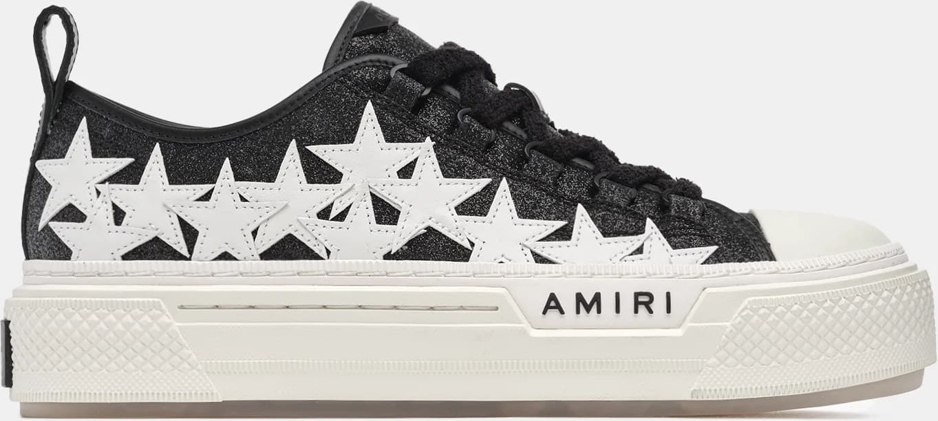 Amiri Glitter Stars Court Low (Damen) — Black