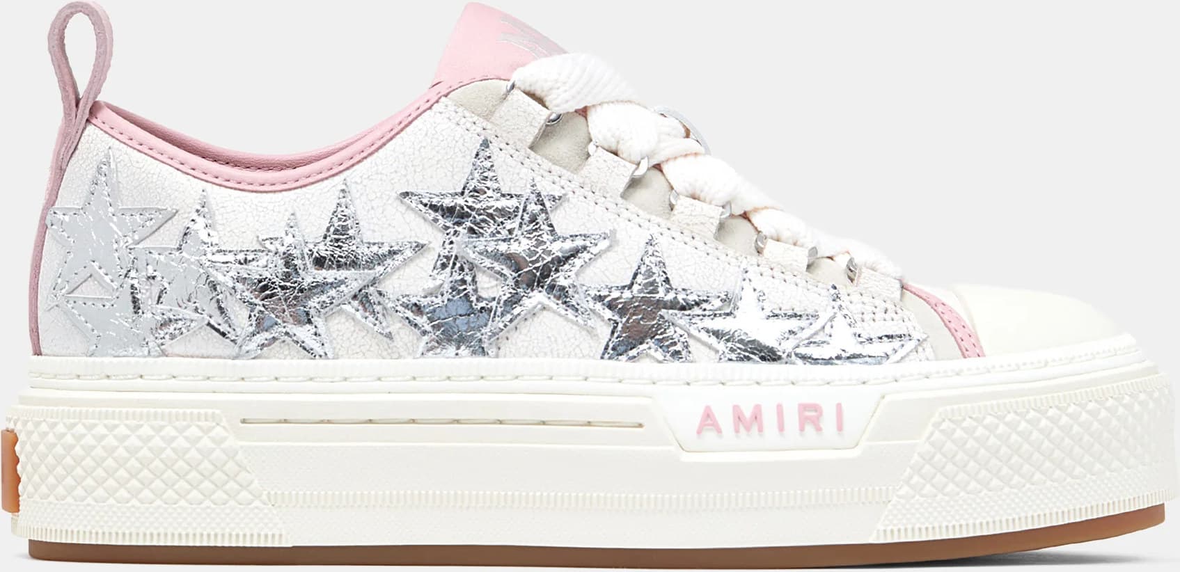 Amiri Metallic Stars Court Low (Damen) — Pink