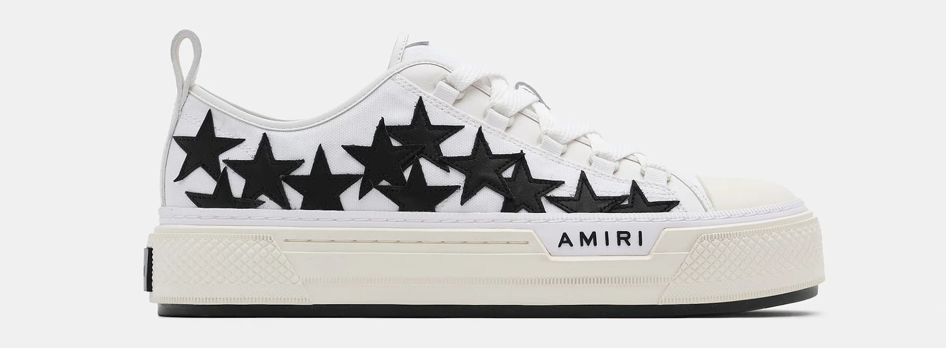 Amiri Stars Court Low — White Black