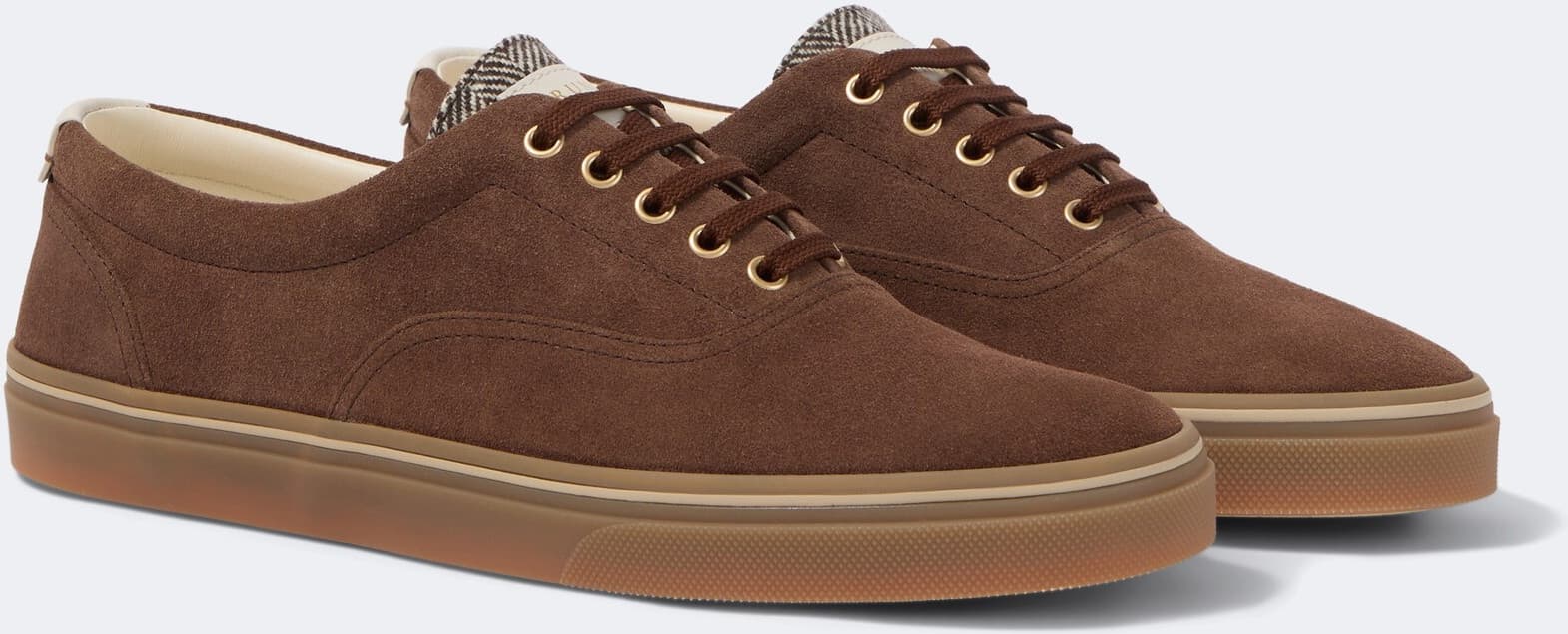 Brunello Cucinelli Deck-Sneaker aus Veloursleder — Braun