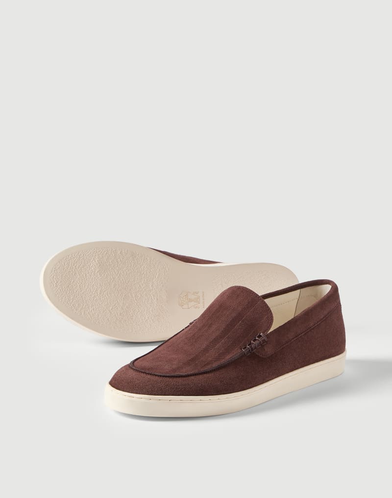 Brunello Cucinelli Slip-ons aus Veloursleder — Red
