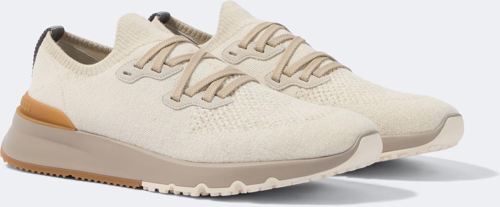 Brunello Cucinelli Strick-Runner — Creme