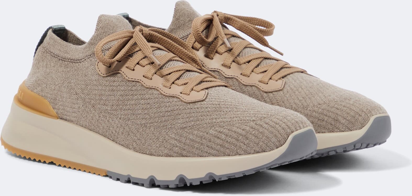 Brunello Cucinelli Strick-Runner — Taupe