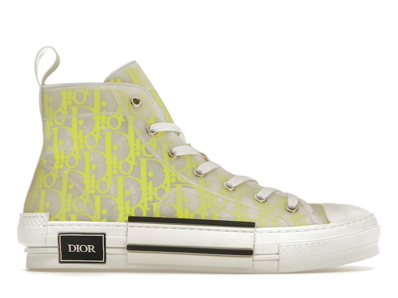 Dior B23 High Top — White Yellow Oblique