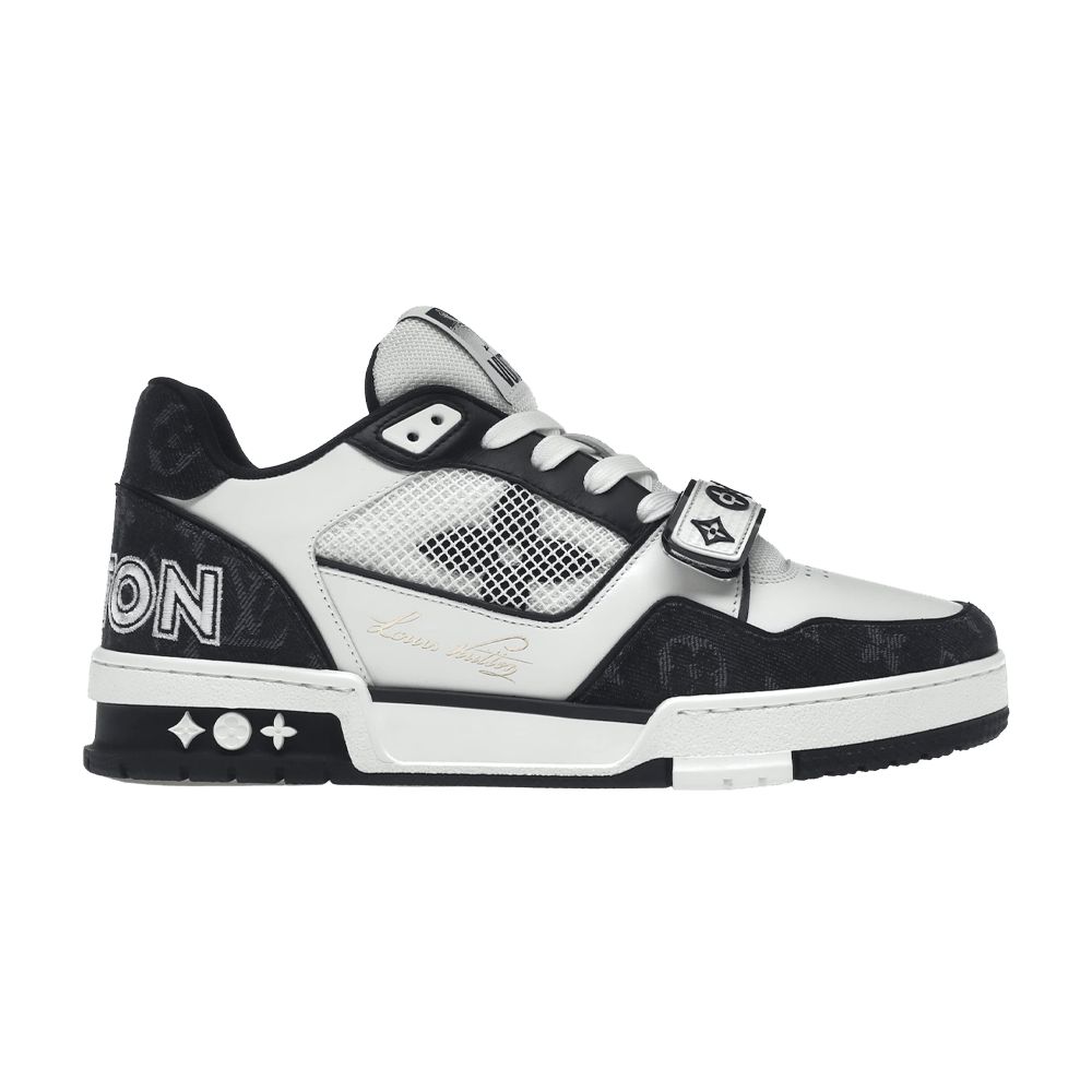 Louis Vuitton LV Trainer — Velcro Monogram Denim Schwarz Weiss