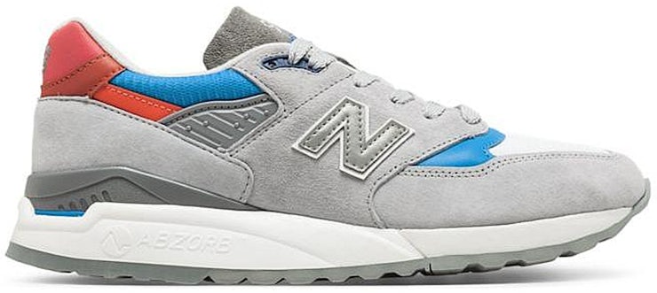 New Balance 998 — Grey Light Blue Red
