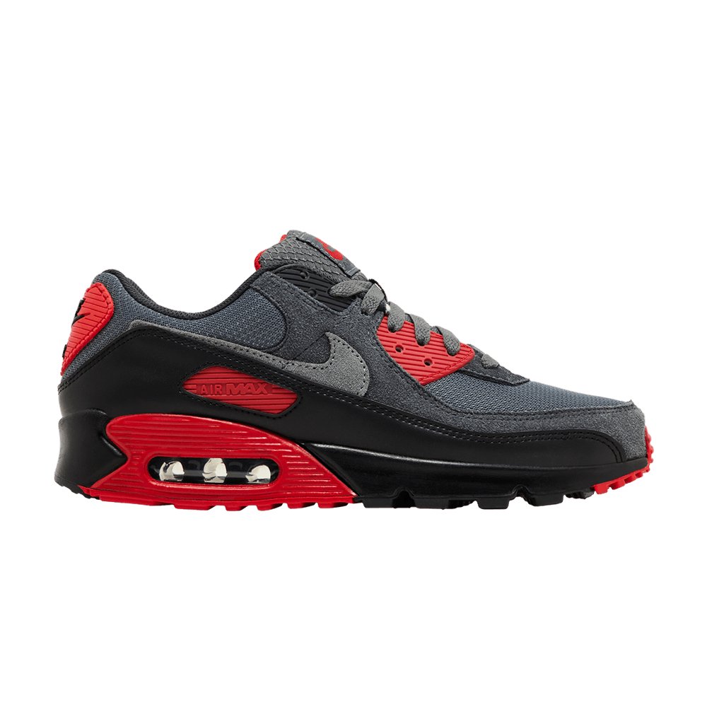 Nike Air Max 90 — Grey Black Red (2022)