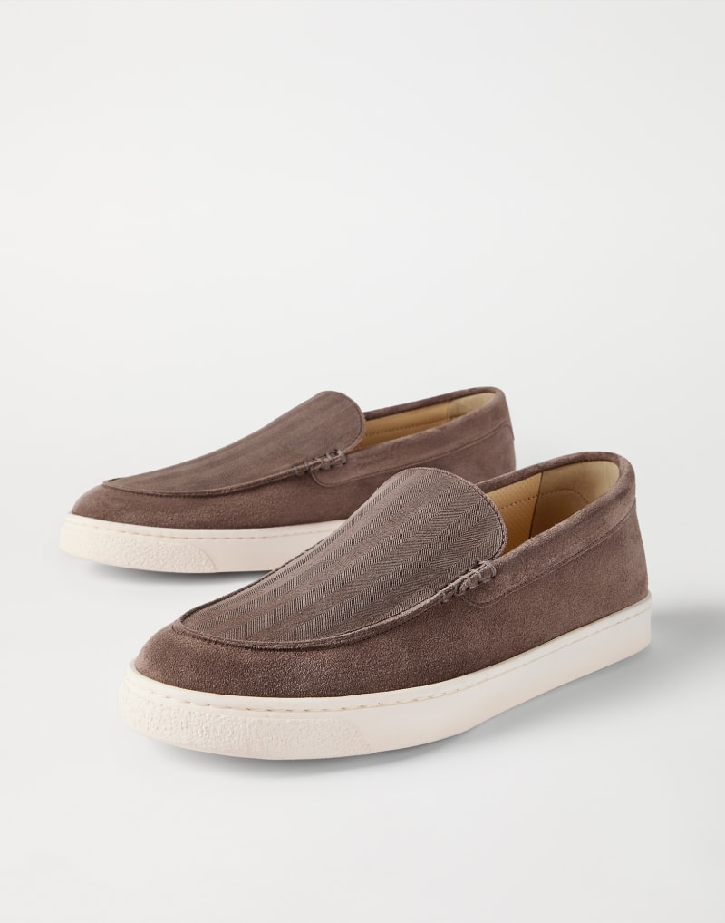 Brunello Cucinelli Loafer aus Veloursleder — Brown
