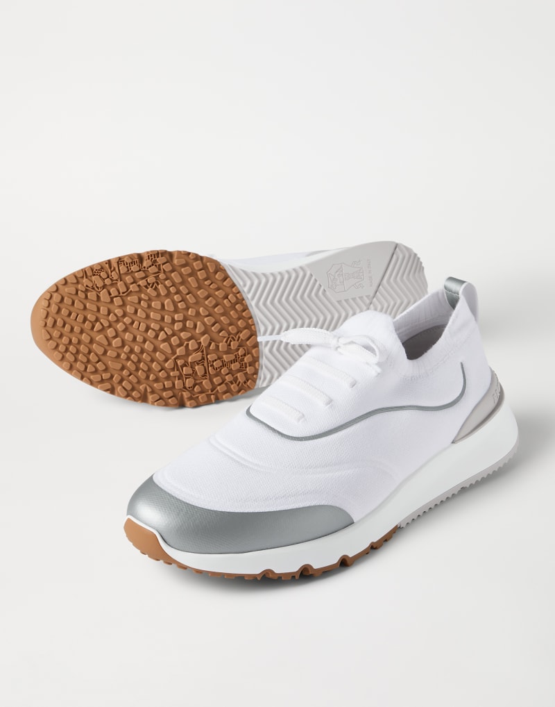 Brunello Cucinelli Sneakers aus Strick — White