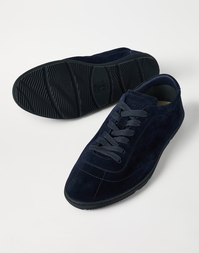 Brunello Cucinelli Sneakers aus Veloursleder — Cobalt