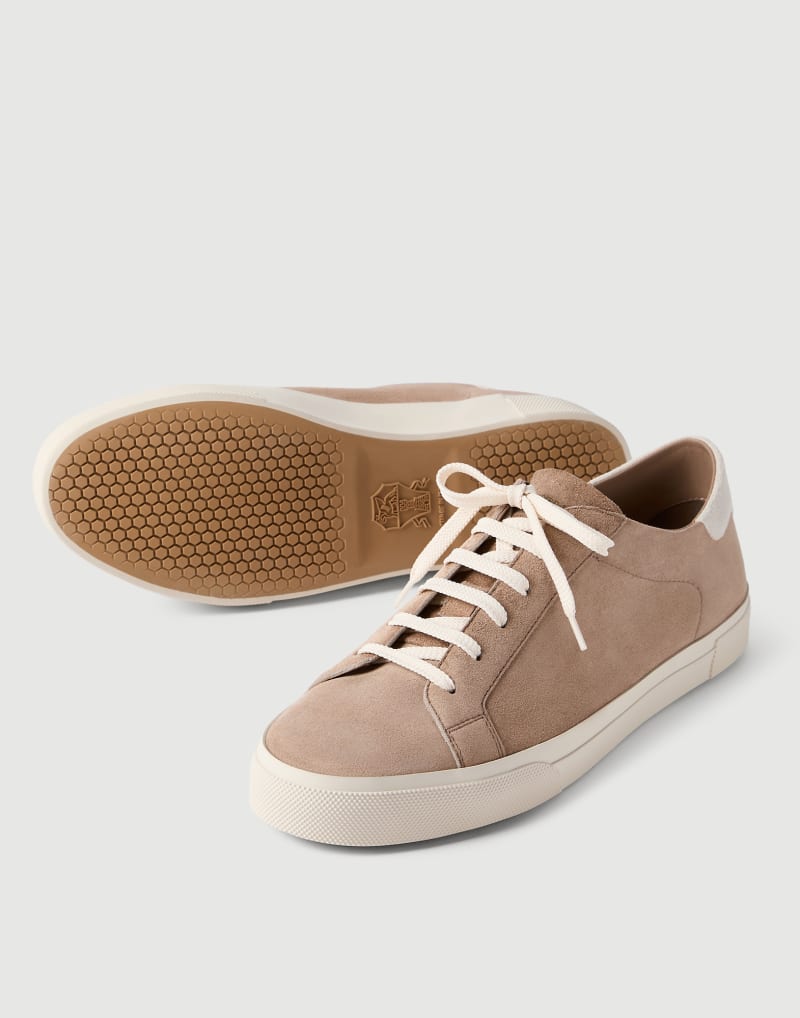Brunello Cucinelli Sneakers aus Veloursleder — Light Brown