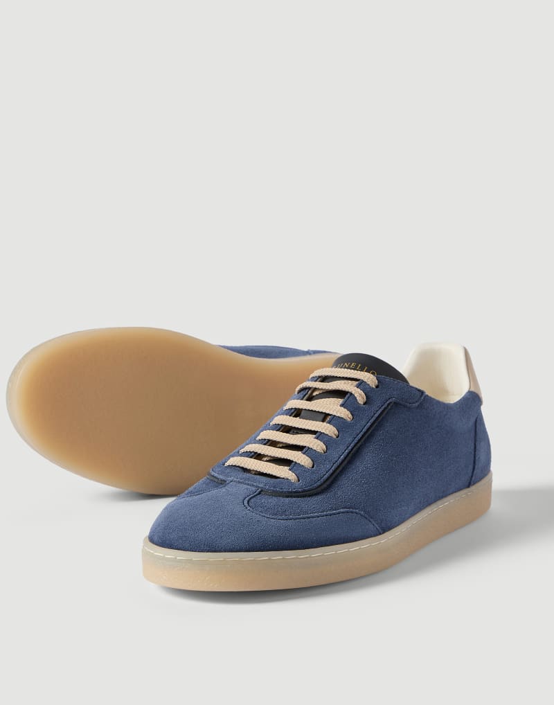 Brunello Cucinelli Sneakers aus Veloursleder — Navy Blue