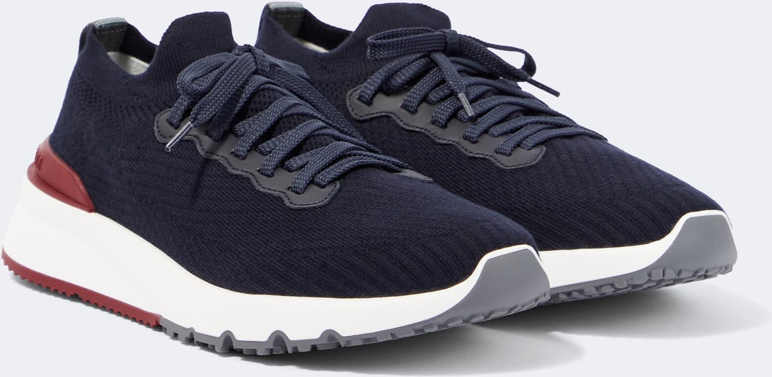 Brunello Cucinelli Strick-Runner aus Baumwolle — Navy