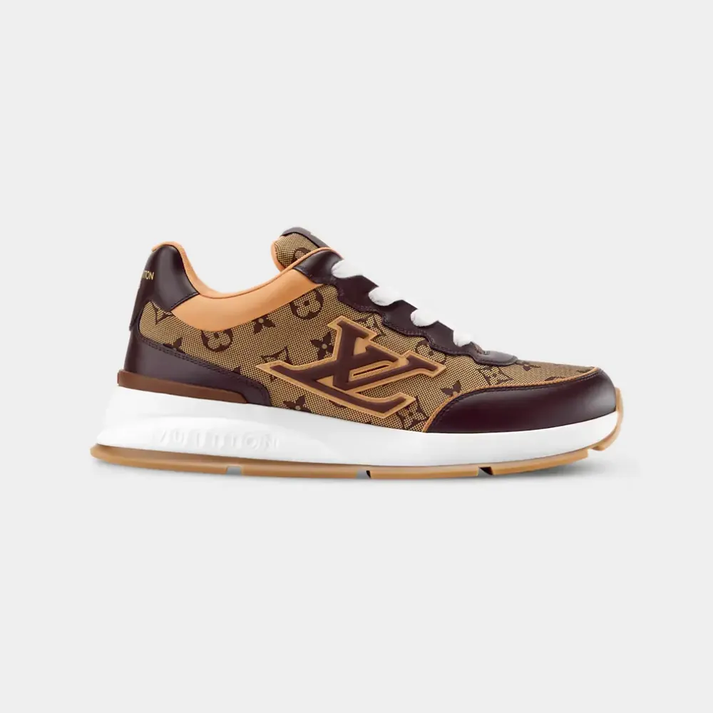 Louis Vuitton LV Classic Sneaker Monogram Jacquard Plain Calf Leather — Brown