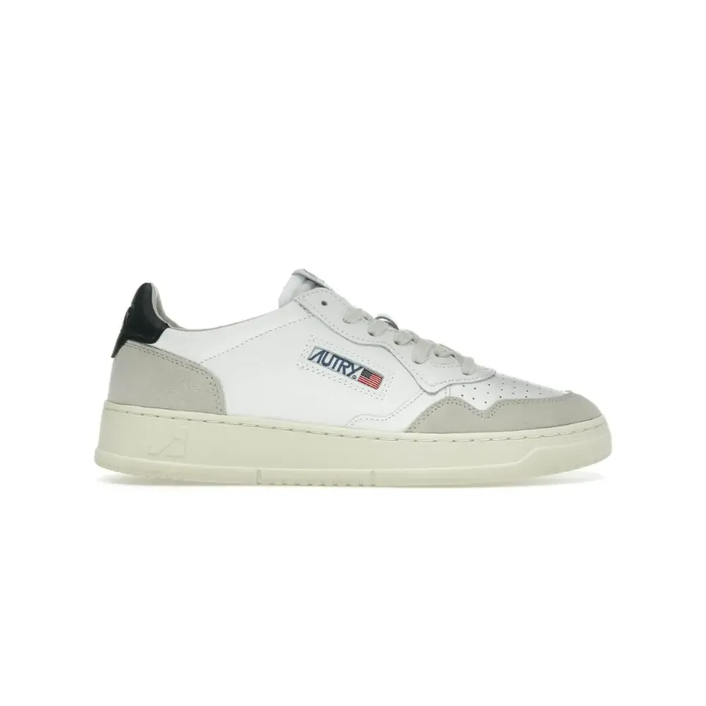 Autry Autry Medalist Leather Low — White Black Beige