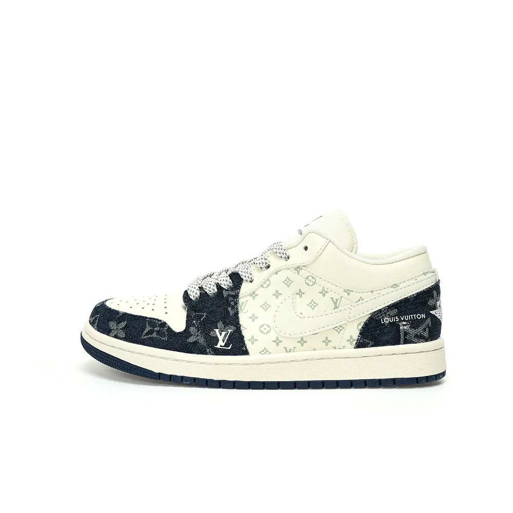 Louis Vuitton x Travis Scott x Nike Air Jordan 1 Low OG SP — Beige Khaki LV Monogram