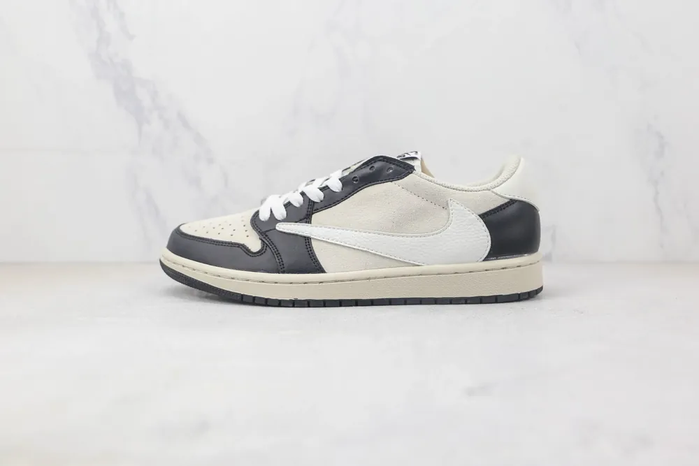 Jordan Jordan 1 Low Fragment x Travis Scott — White Black