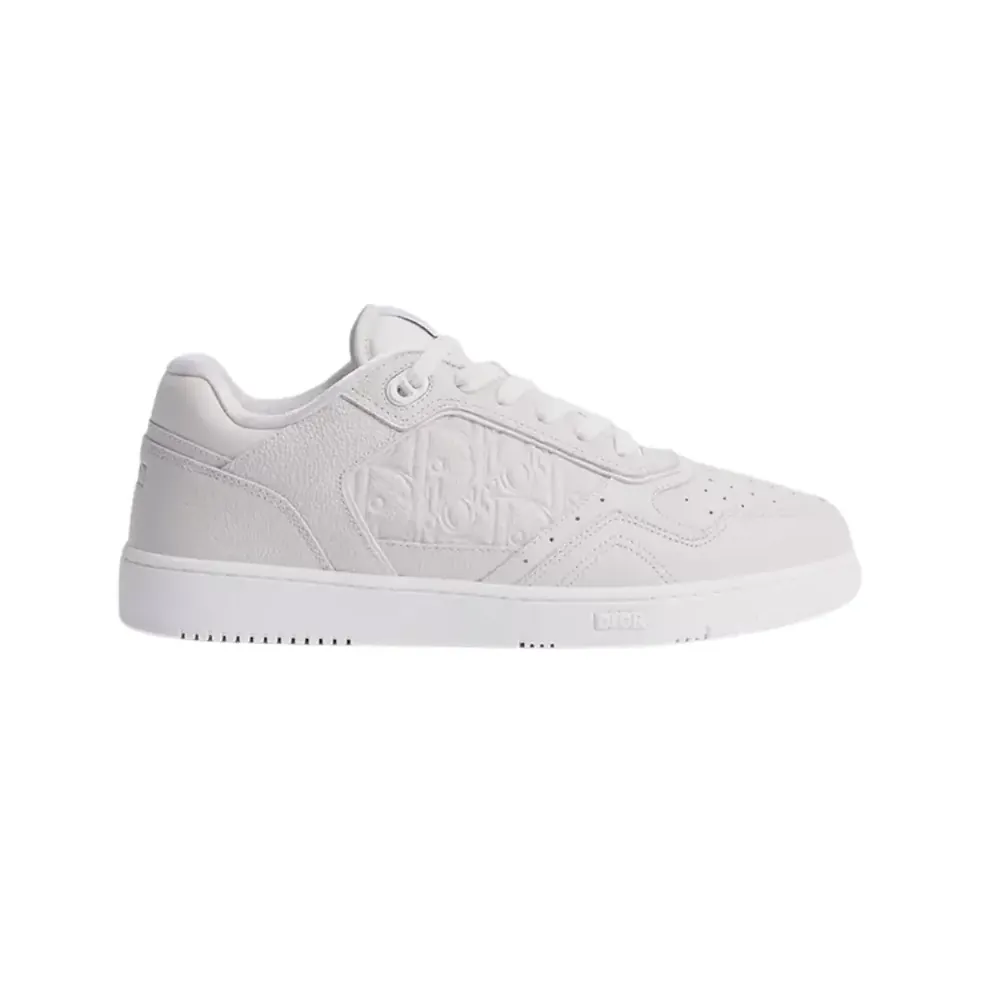 Dior B27 Uptown Low-Top Sneaker — White Grained Calfskin