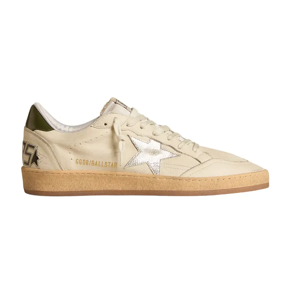 Golden Goose Golden Goose Ball Star — Silver Leather