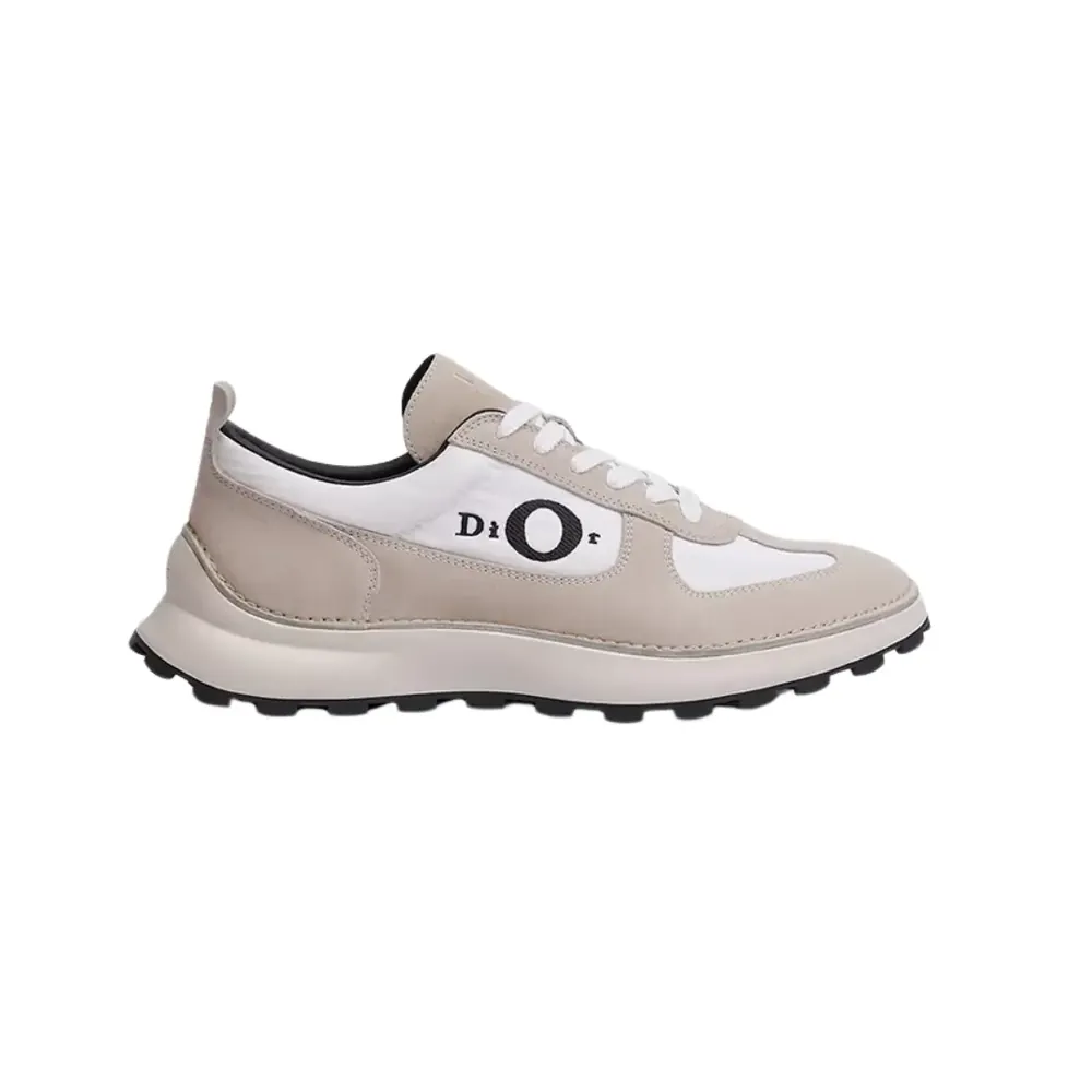 Dior Squash Sneaker — Gray Suede Calfskin White Technical Fabric