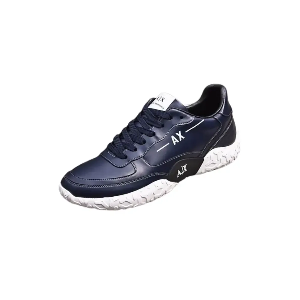 Armani Armani AX Exchange Logo Sneaker — Navy Blue