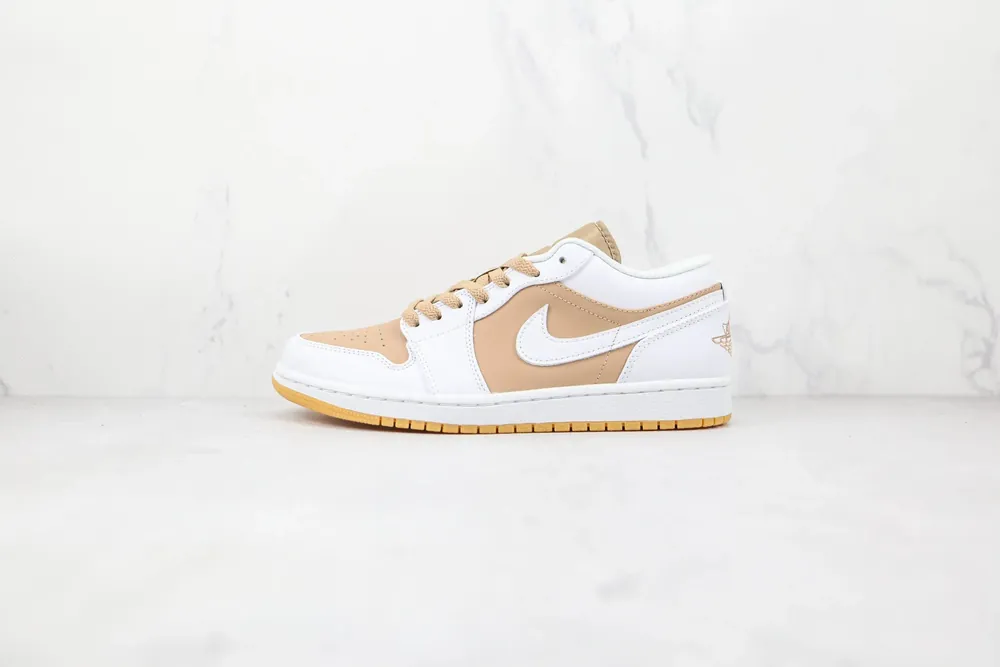 Jordan NIKE AJ1 Air Jordan 1 low — White brown