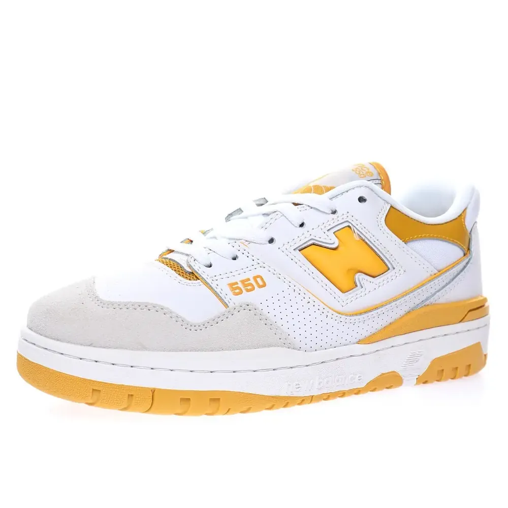 New Balance New Balance P550 Leather — White Banana Yellow