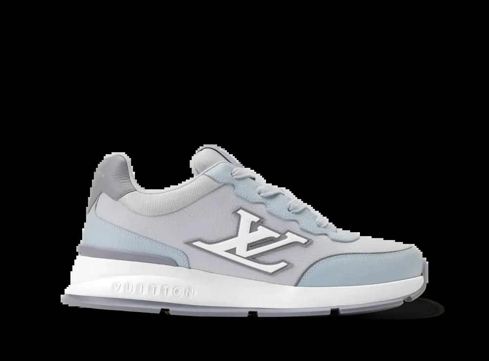 Louis Vuitton LV Classic Sneakers Nubuck Calf Leather — Grey & Blue