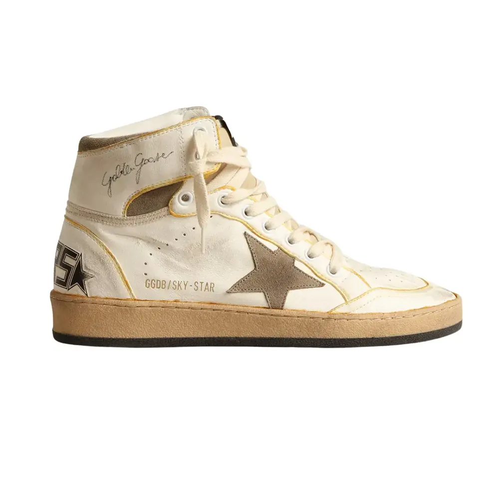 Golden Goose Golden Goose Sky-Star — White Nappa Leather