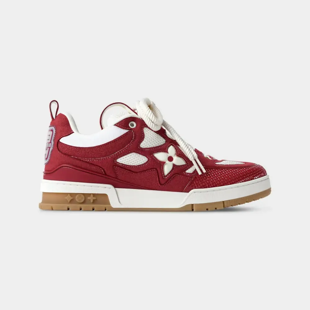Louis Vuitton LV Skate Sneaker Mix of Materials — Red