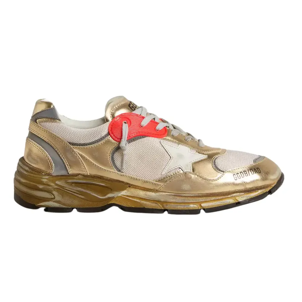 Golden Goose Golden Goose Dad-Star Mesh — Gold Foiled Leather