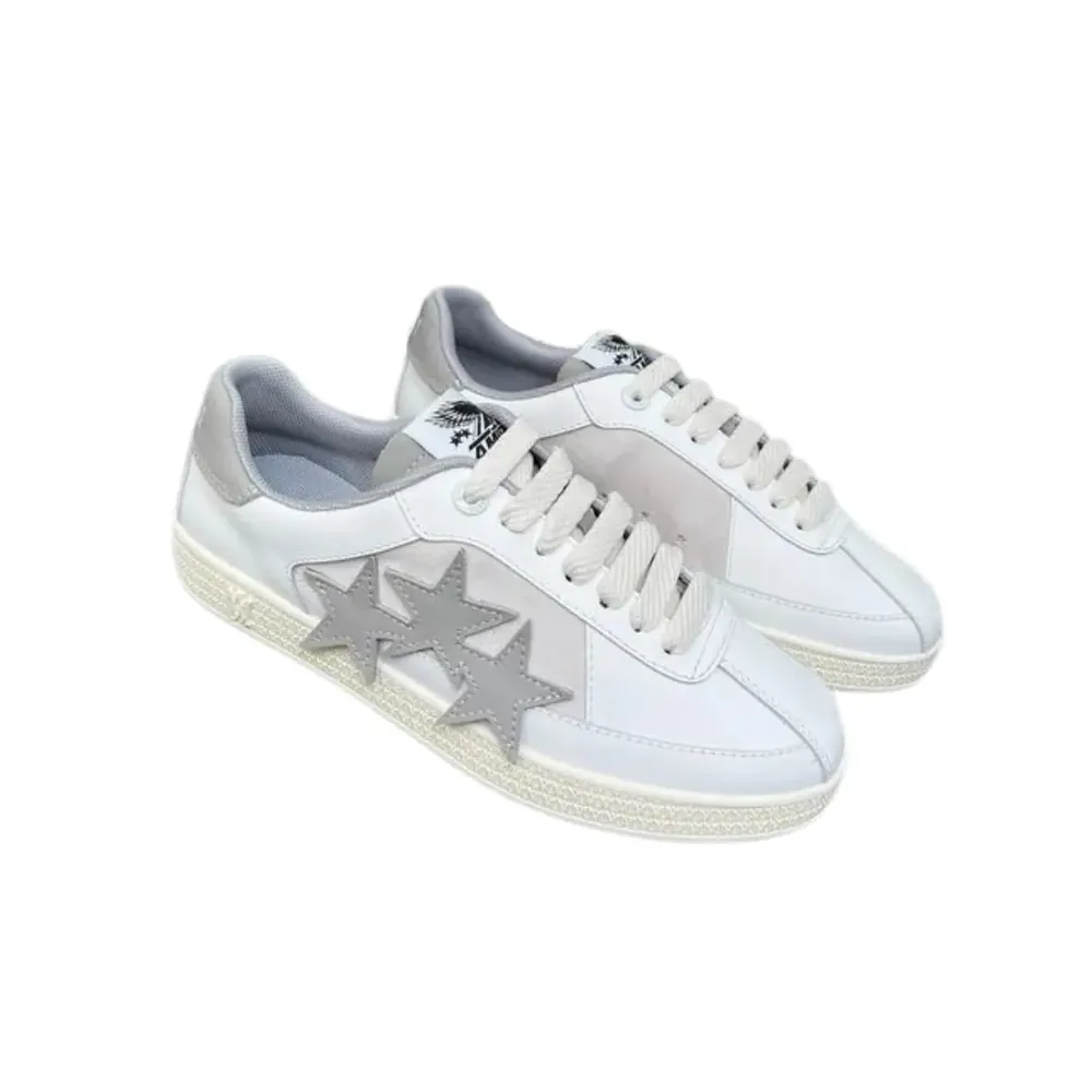 Amiri AMIRI Logo Sneakers — White Gray