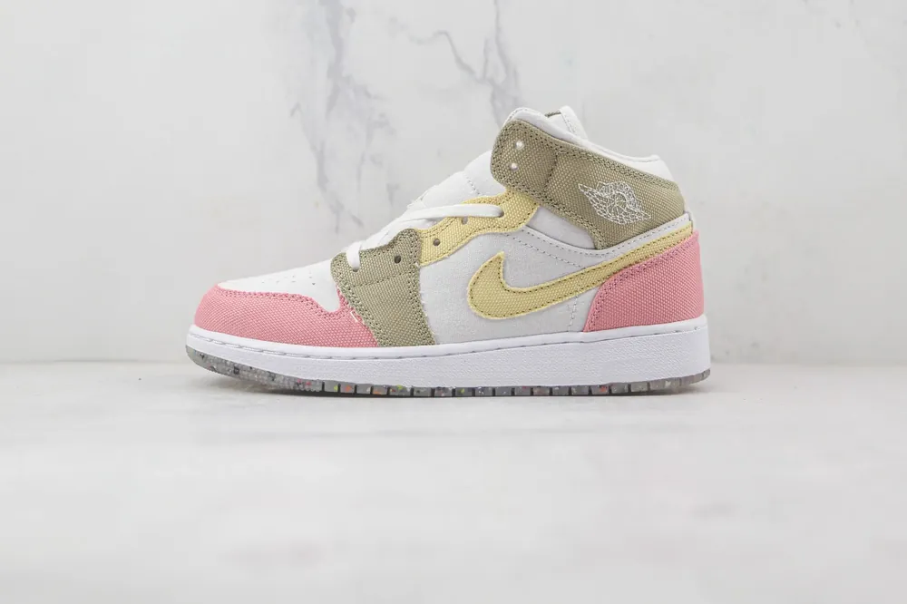 Jordan Nike Air Jordan 1 Mid — pink white brown