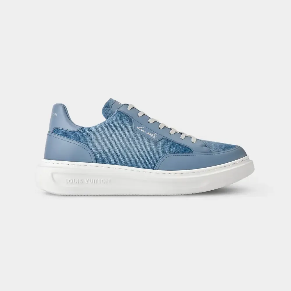 Louis Vuitton LV Beverly Hills Sneaker Denim — Blue M2