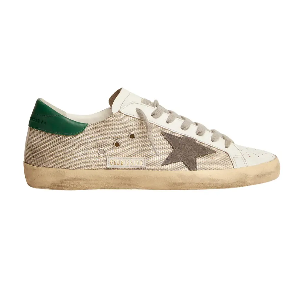 Golden Goose Golden Goose Super-Star Light — Silver Mesh Gray Star