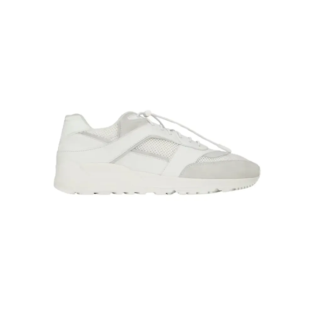 Saint Laurent Ysl Bump Sneakers Smooth Leather Suede Optic — White