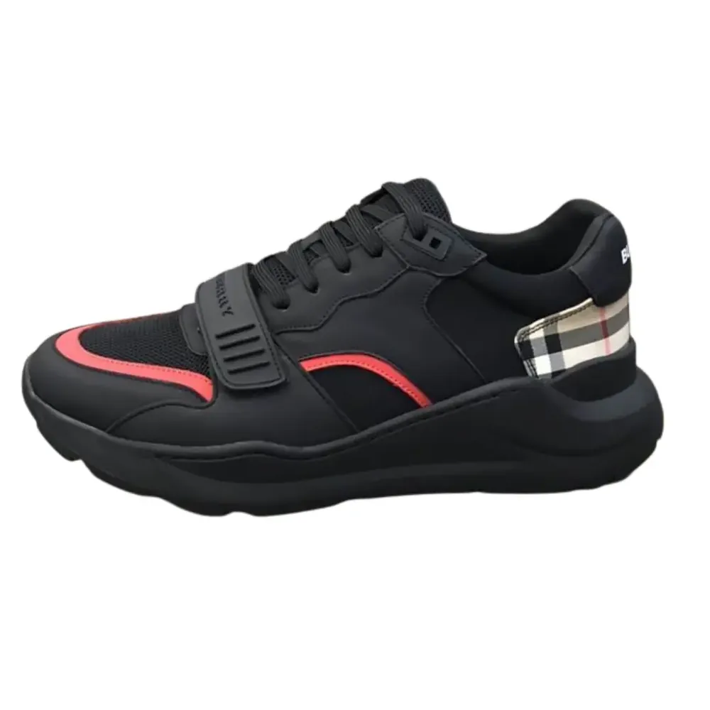 Burberry Burberry Ramsey Sneakers — Black & Red