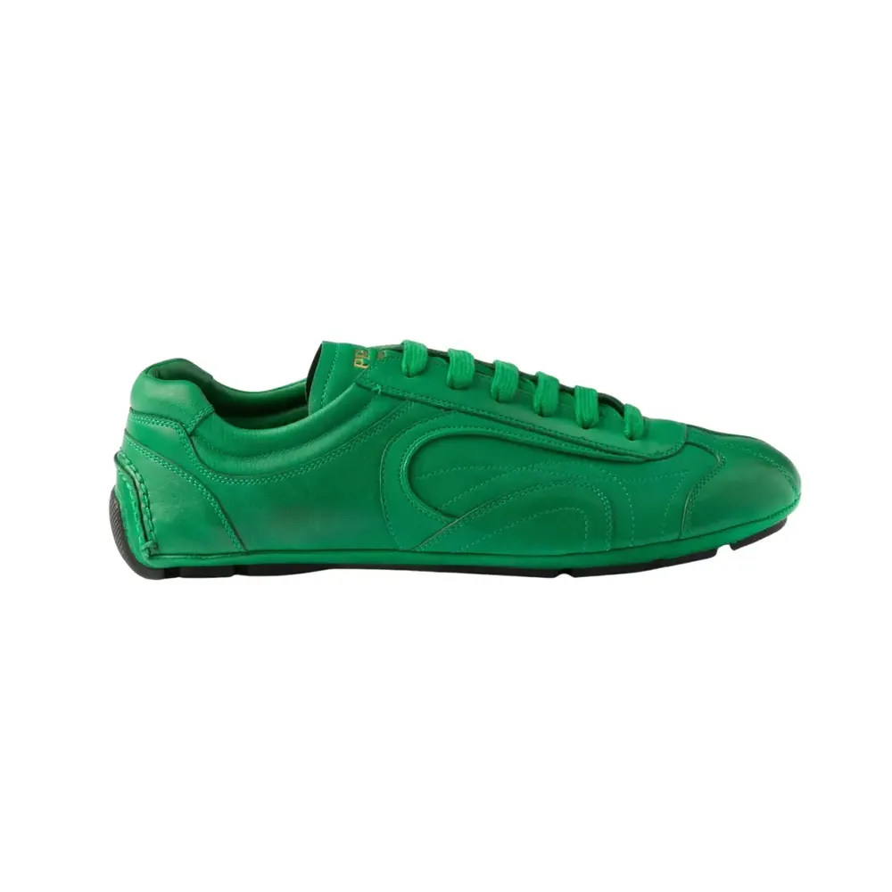 Prada Prada Montecarlo Re-Edition 2005 Suede Sneakers — Green