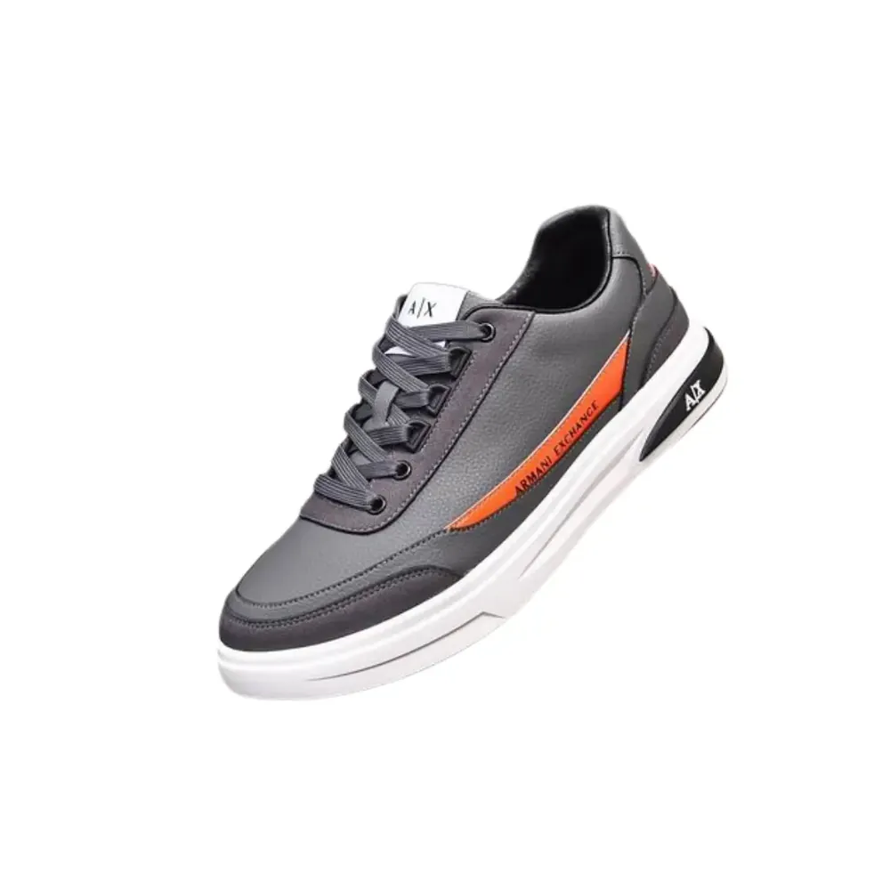 Armani Armani Exchange Low Top Sneakers — Grey Orange