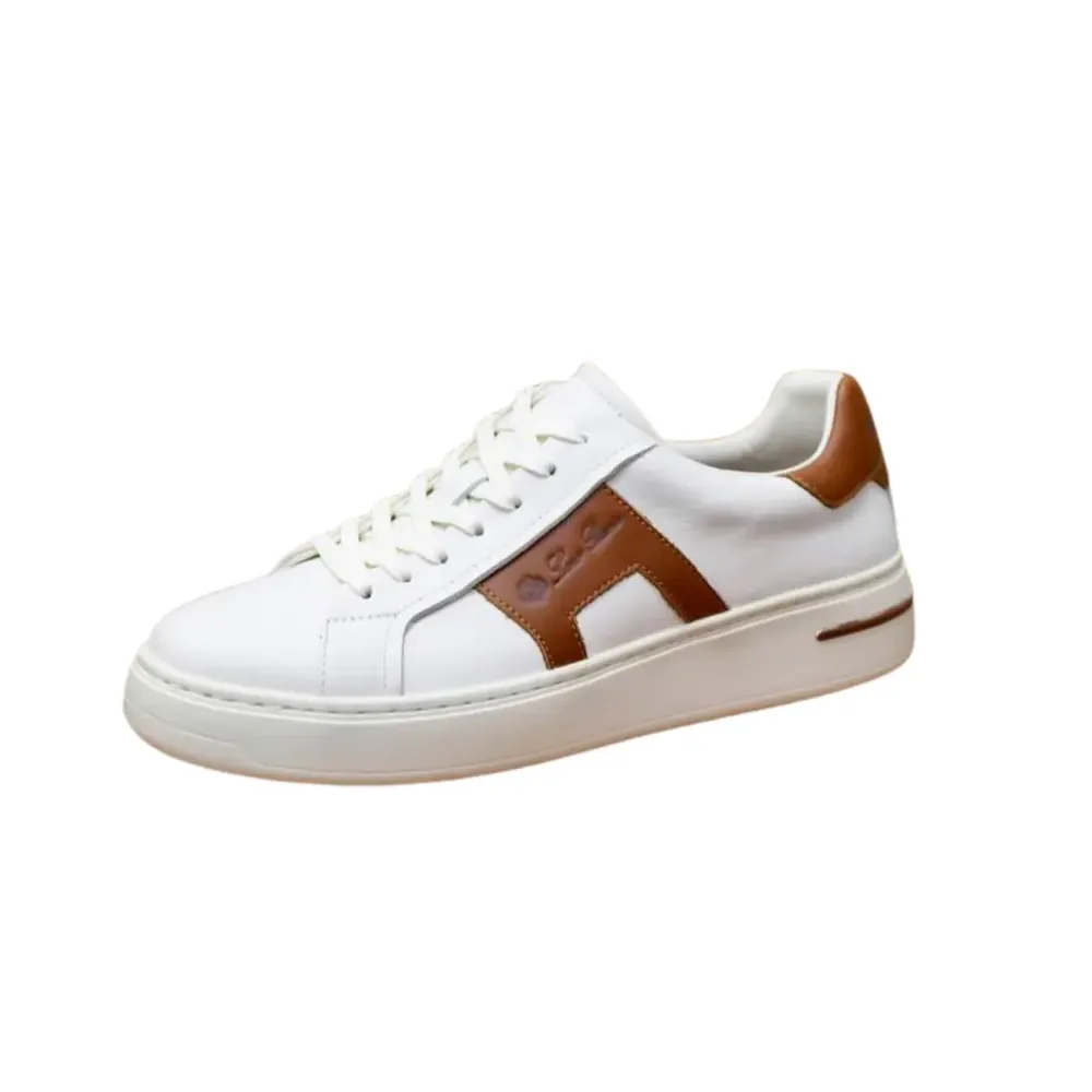 Loro Piana Loro Piana Summer — White Brown Designed Sneaker