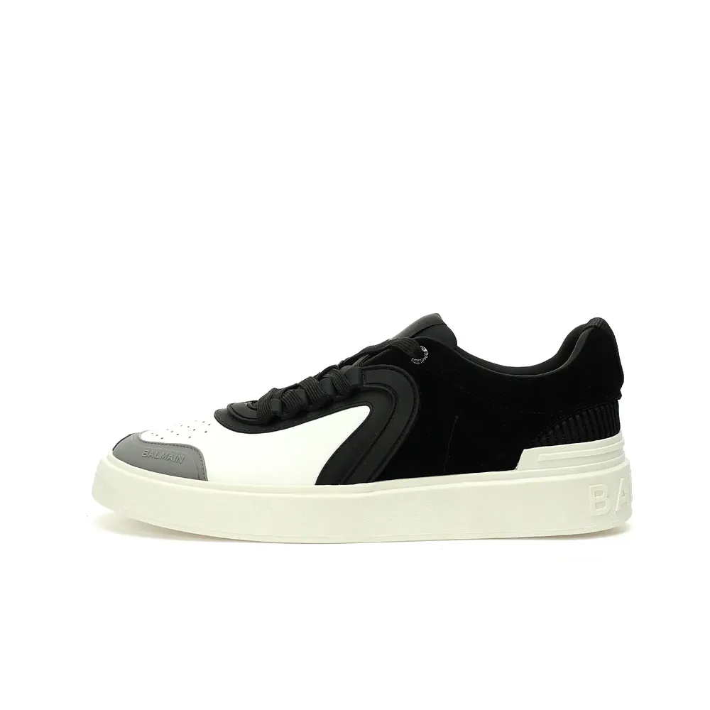 Balmain Balmain B-Court Low-Top Sneakers — White Black