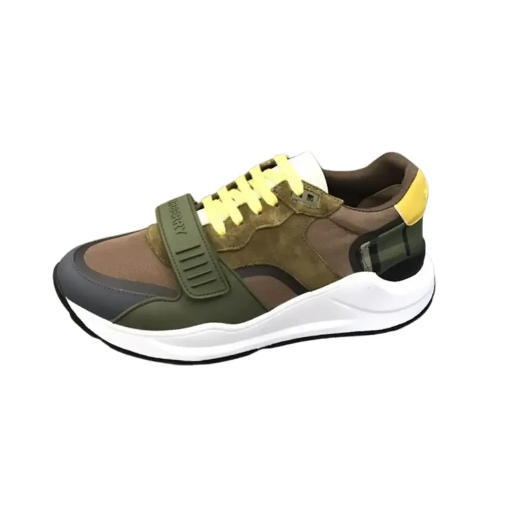 Burberry Burberry Ramsey Sneakers Military — Green Yellow Colorway