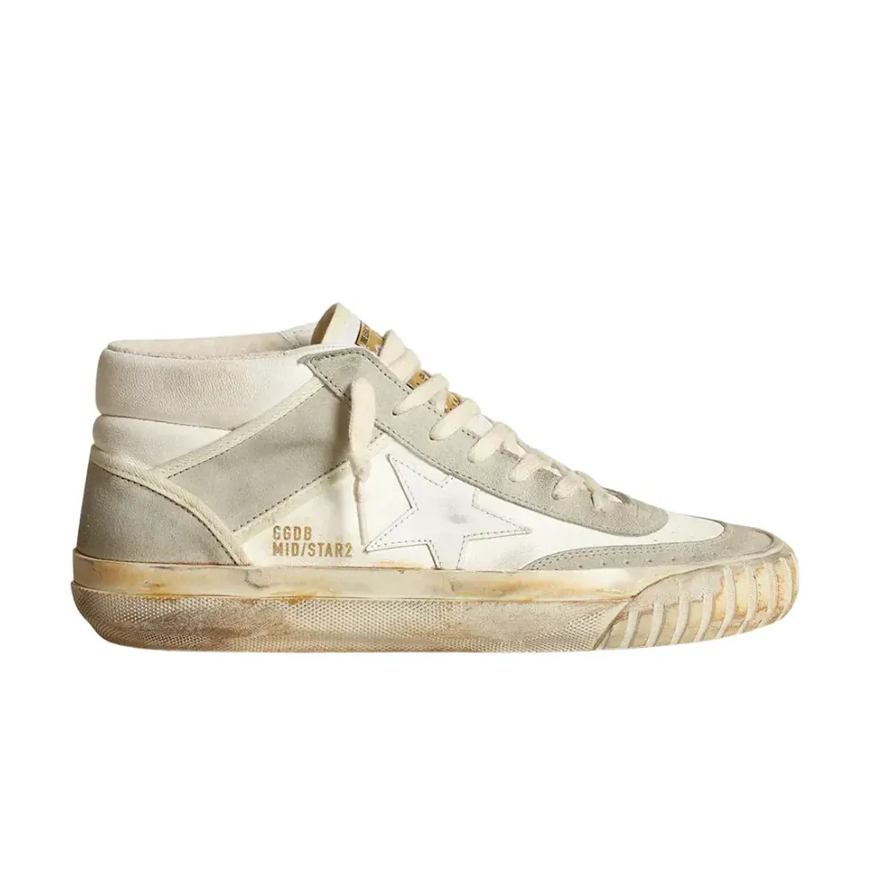 Golden Goose Golden Goose Mid Star Ice-Gray Suede — 