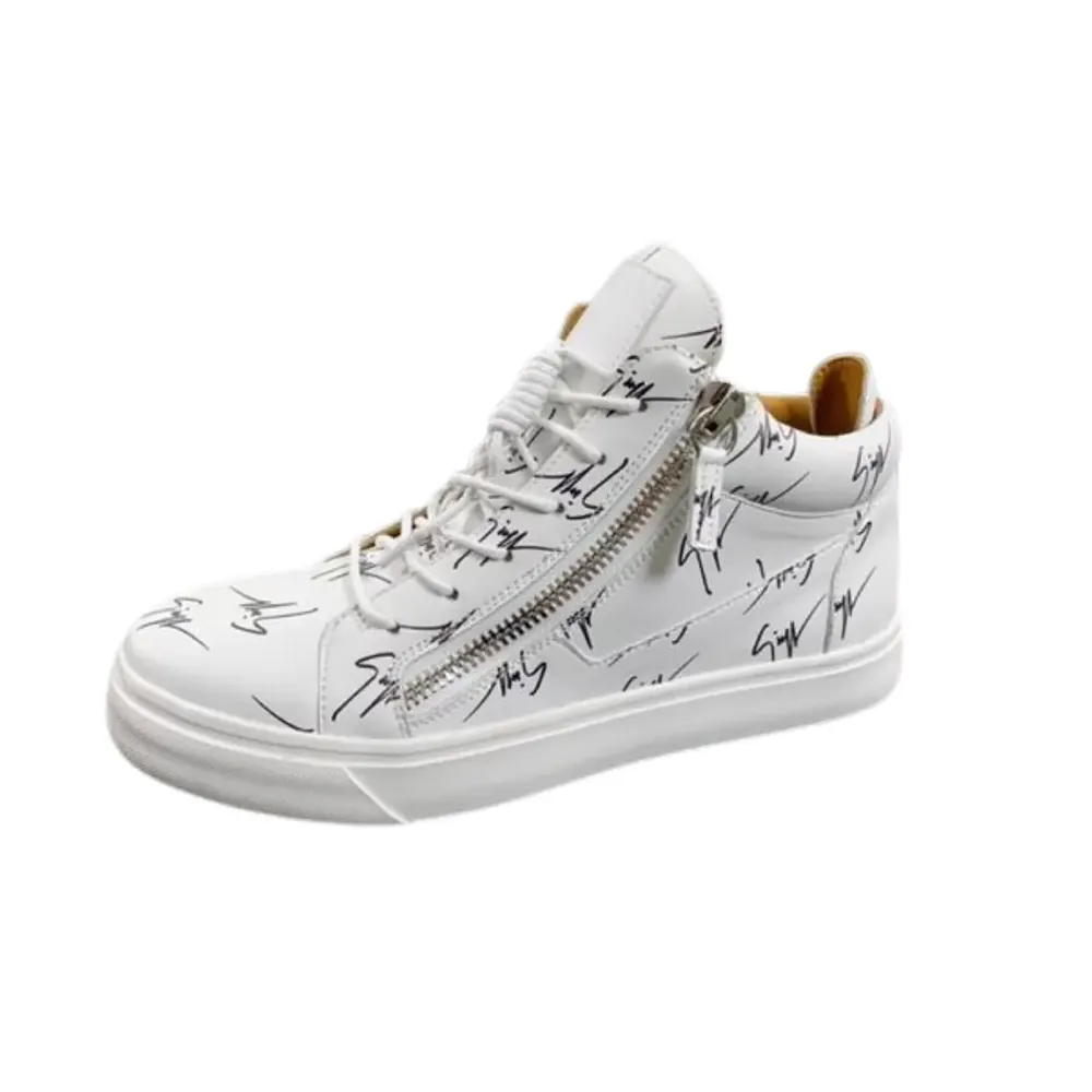 Giuseppe Zanotti Giuseppe Zanotti Frankie Sneakers Design — White Leather