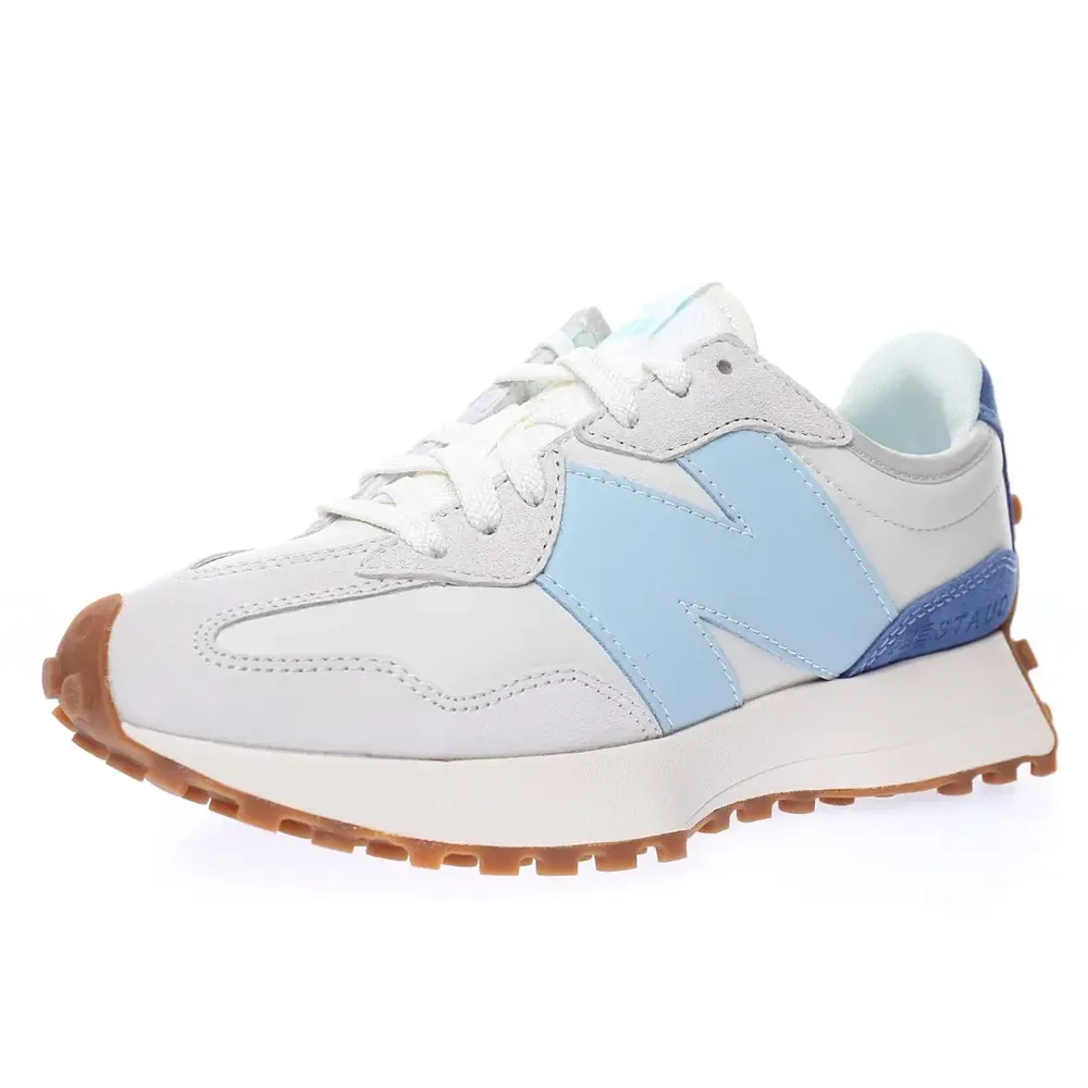 New Balance New Balance MS327 Leather — Beige grey light green Navy Blue raw rubber sole