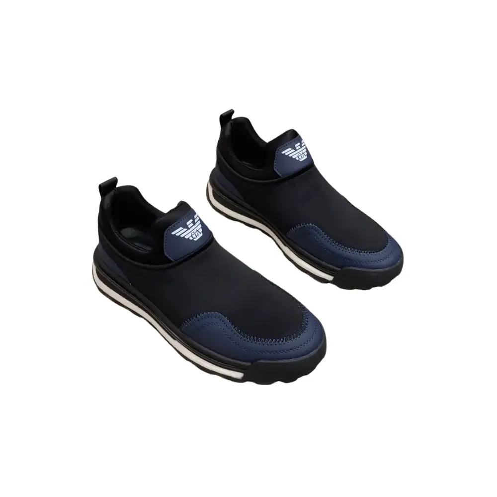 Armani Armani Emporio EA7 Slip On Sneaker — Black Navy Blue