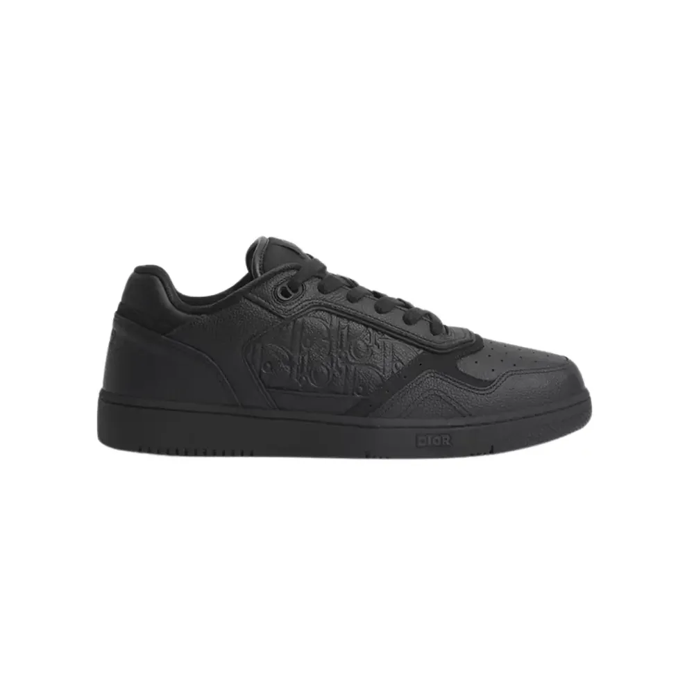 Dior B27 Uptown Low-Top Sneaker — Black Grained Calfskin