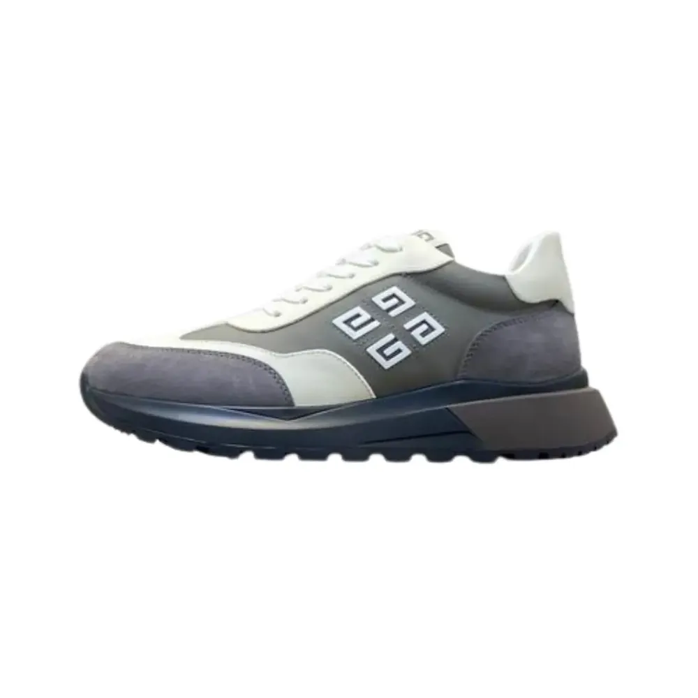 Givenchy Givenchy Beige — Gray Leather Sneakers Logo