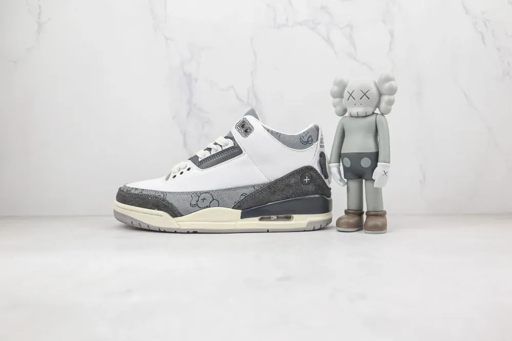 Jordan Nike Kaws Air Jordan 3 Retro — White Grey