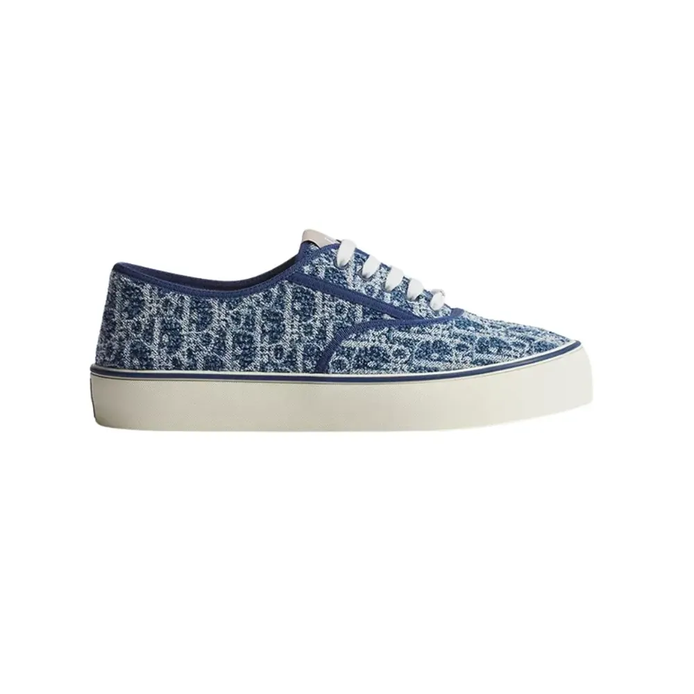 Dior Saltwind Sneaker — Blue Spongy Oblique Denim